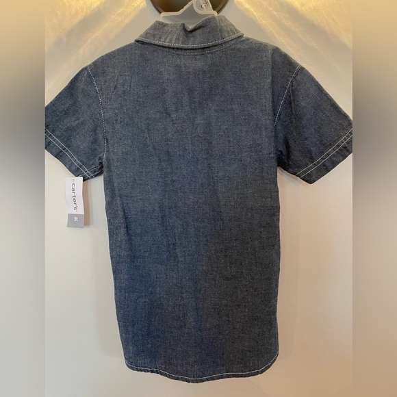 Carters Boy Short Sleeve Button Down Chambrays , 3T - Picture 4 of 4